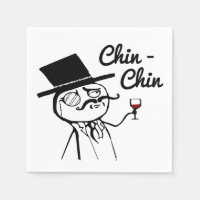 Posh Chap With Top Hat Wine Toast Chin Chin
