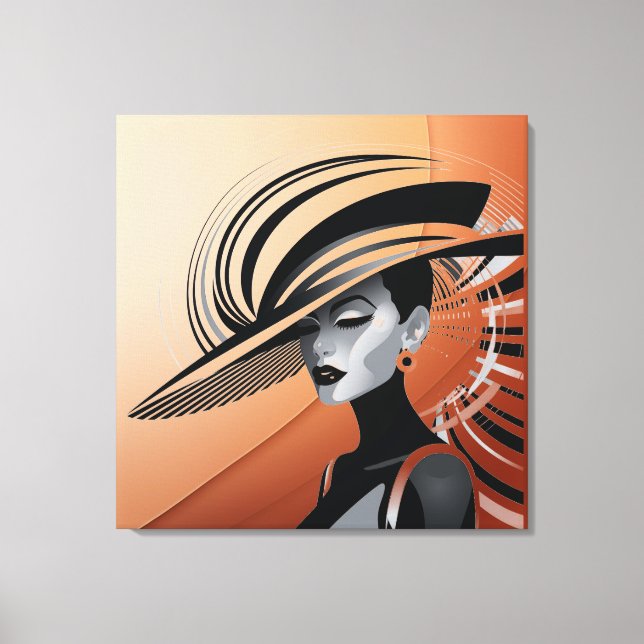 POSH CHIC COLLECTION #1 (BROWN) CANVAS PRINT (Front)