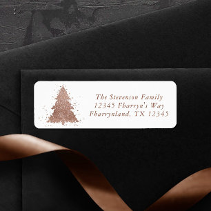 Posh Christmas Tree Glam Rose Gold Address