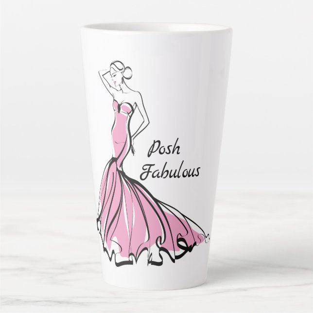 Posh Fabulous Latte Mug, Poshmark Mug (Front)
