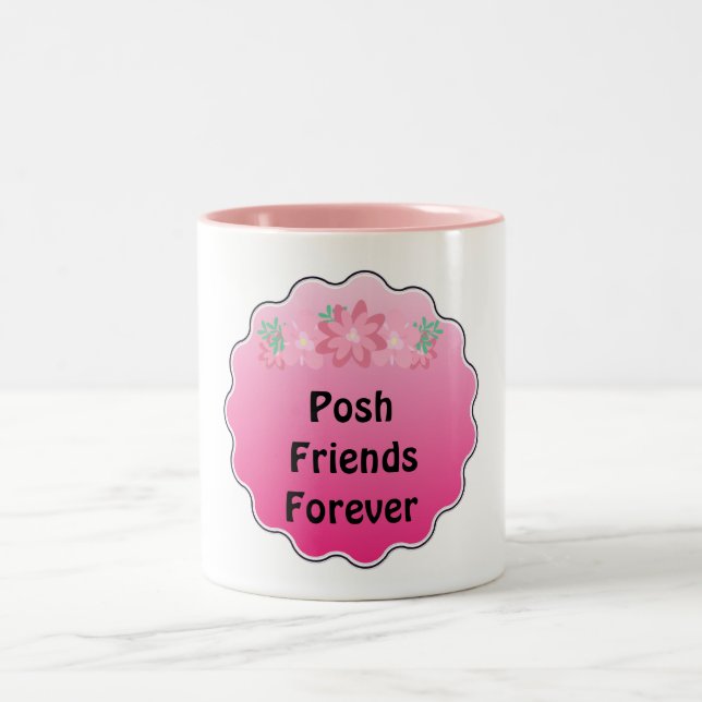 Posh Friends Forever Mug, Poshmark, Friends Two-Tone Coffee Mug (Center)