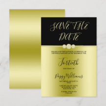 Posh Gold & Black Elegant Diamonds 40th Birthday