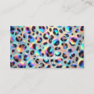 Posh Luxury Opal Iridescent Style Business Card