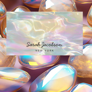 Posh Luxury Opal Iridescent Style Business Card