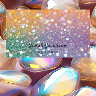 Posh Luxury Opal Iridescent Style Business Card