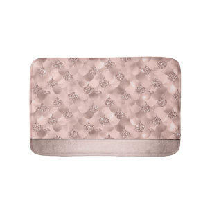 Posh Mermaid Scales   Champagne Gold Sheen Bath Mat