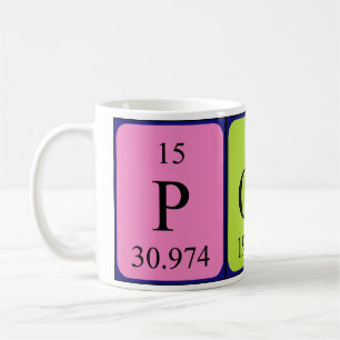Posh periodic table name mug