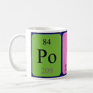 Posh periodic table name mug
