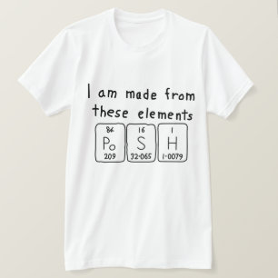 Posh periodic table name shirt