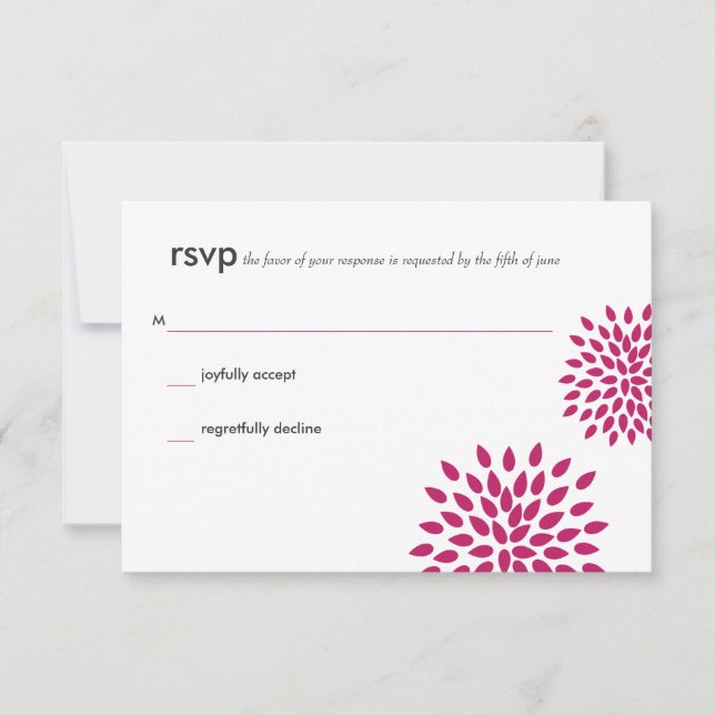 Posh Petals | Vivacious | RSVP Card (Front)