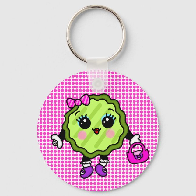 Posh Pickle | Pretty Blinged Up   Keychain (Front)