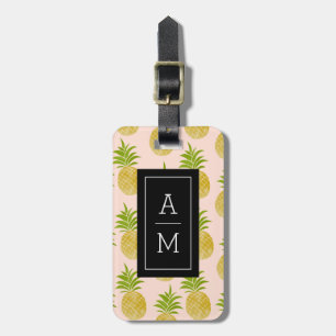 Posh Pineapple Monogrammed Luggage Tag