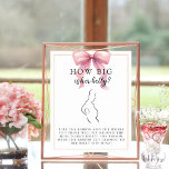 Posh Pink Belly Size Baby Shower Game Poster<br><div class="desc">The Posh Pink Coquette Bow Baby Shower is the perfect choice for those looking to add a touch of elegance and charm to their celebration. This beautifully designed set includes everything you need to create a sophisticated and stylish baby shower, from invitations to decorations. The soft pink colour scheme and...</div>