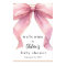 Posh Pink Coquette Bow Baby Shower Welcome