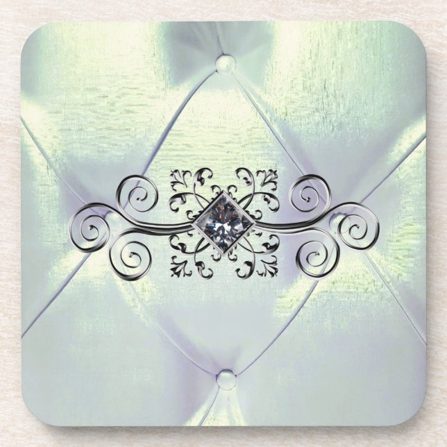 Posh pintuck satin et dessous de verre diamant (Devant)