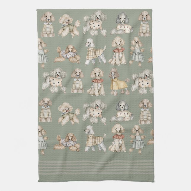 Posh Poodle Doodle Dog Kitchen Towel (Vertical)