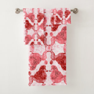 Posh Poodle Love Pink Bath Towel Set