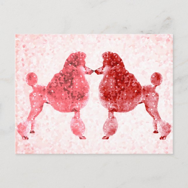Posh Poodle Love Valentine's Postcard (Front)