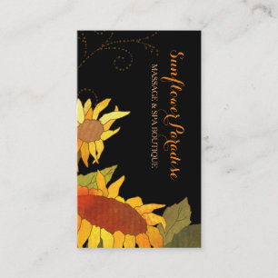 Posh Sunflowers Spa Boutique Business Cards