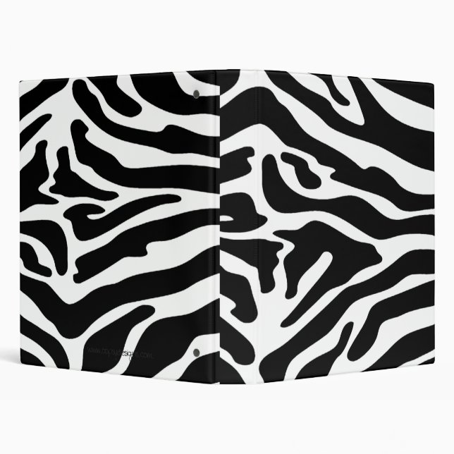Posh Zebra Print Custom Binder (Background)