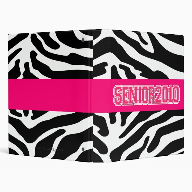 Posh Zebra Print Custom Binder (Background)