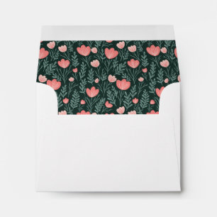 Posies Pattern Pink Green Floral Chic Custom Envelope