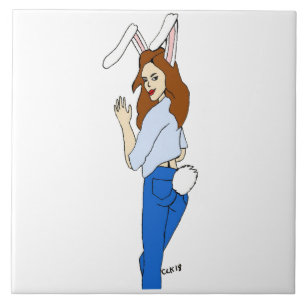 posing bunnygirl tile