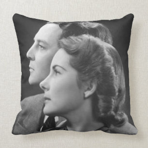 Posing Couple Throw Pillow