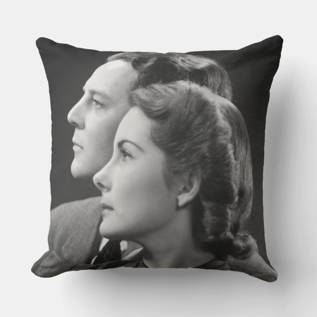 Posing Couple Throw Pillow (Front)