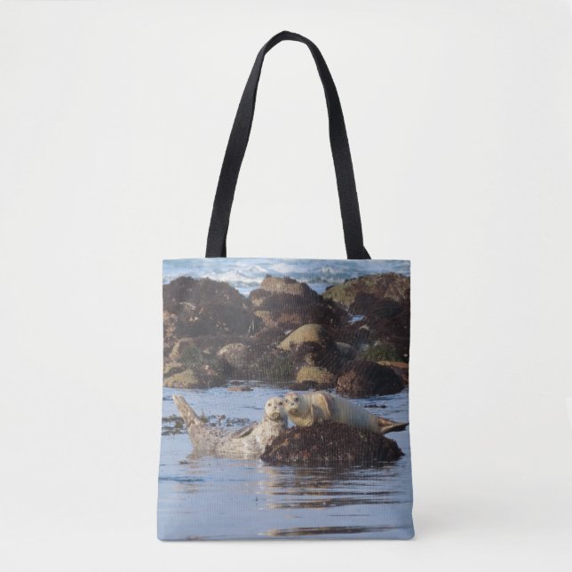Posing Harbour Seals Tote Bag (Front)