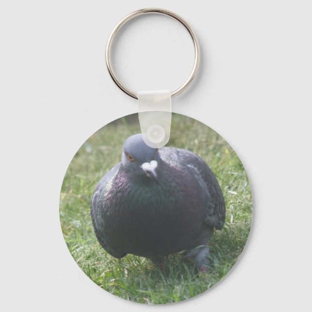 Posing Pigeon Keychain (Front)