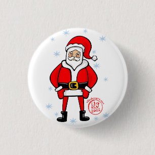 Posing Santa 1 Inch Round Button