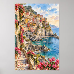 Positano Amalfi Coast Cliffside Village Wall Art