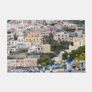 Positano Beach Umbrellas Dream #1 #travel #wall  Doormat