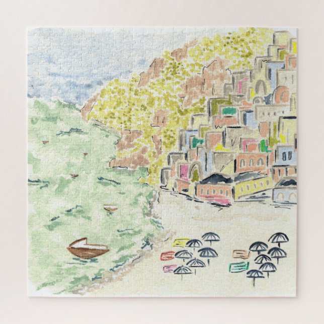 Positano Italie aquarelle Jigsaw Puzzle (Vertical)