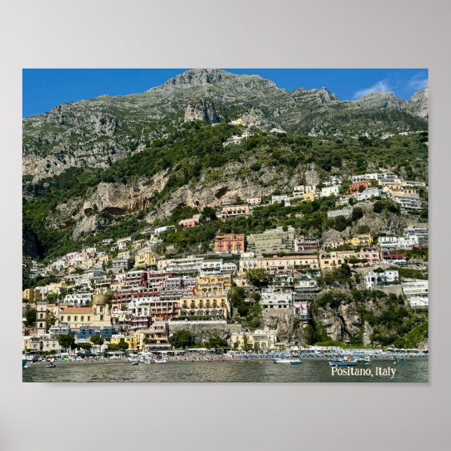 Positano, Italy Design Poster (Front)