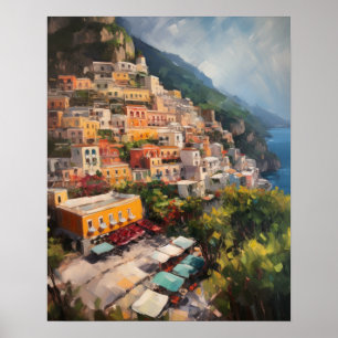 Positano Italy Painting Art Print Poster