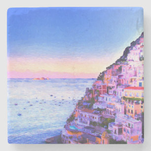 Positano, Italy Sunset Stone Coaster