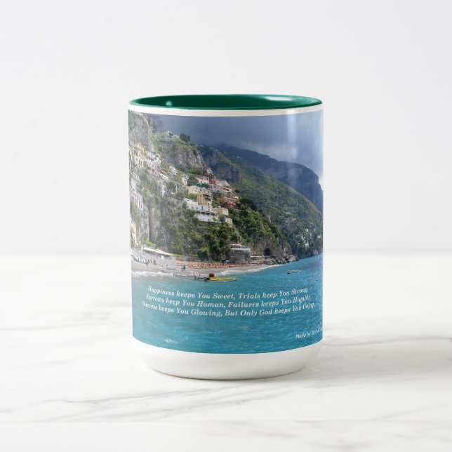 Positano, Italy Two-Tone Coffee Mug (Center)
