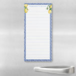 Positano Lemons Italian Blue Tiles Shopping List Magnetic Notepad<br><div class="desc">An attractive and practical notepad / to-do list / shopping list design to match my popular lemons / light blue / blue tiles bridal and baby shower invitation range.</div>