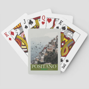 Positano tourist Poster Playing Cards
