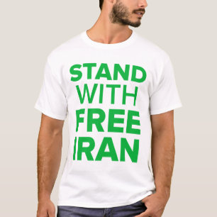 Position avec l'Iran-Bip libre contre le T-shirt