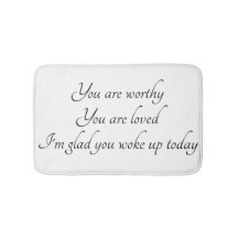 'Positive Affirmation' Bath Mat