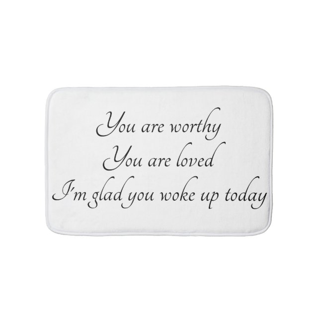 'Positive Affirmation' Bath Mat (Front)