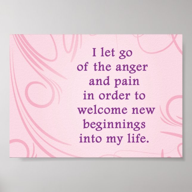 Positive Affirmation Forgiveness Valentines Day Poster (Front)