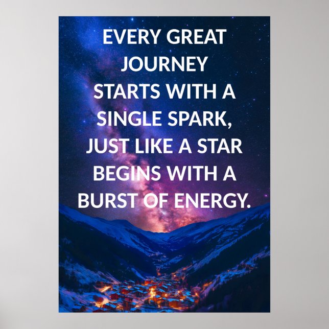 Positive affirmation Inspirational Quote Poster (Front)