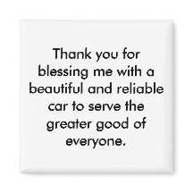 Positive Affirmation Magnet - Gratitude Statement