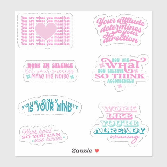 positive affirmation mirror trendy  pack set of  (Sheet)