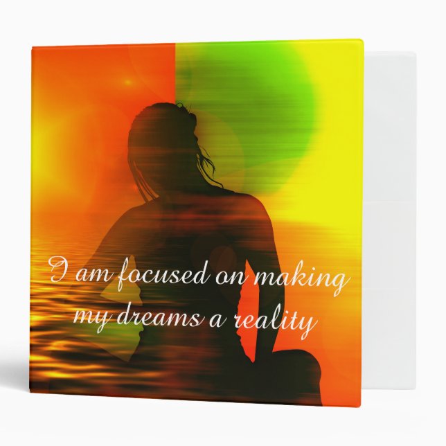Positive Affirmation motivation about Dreams Binder (Front/Inside)