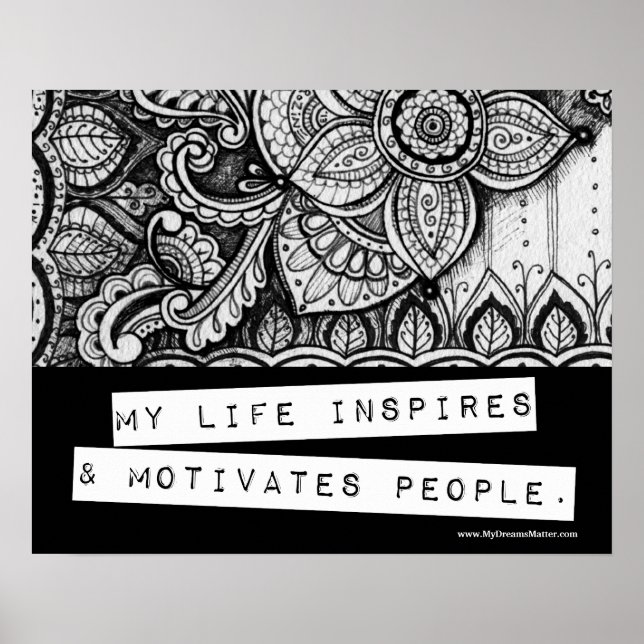 Positive Affirmation Success Ambition Leader Boss Poster (Front)